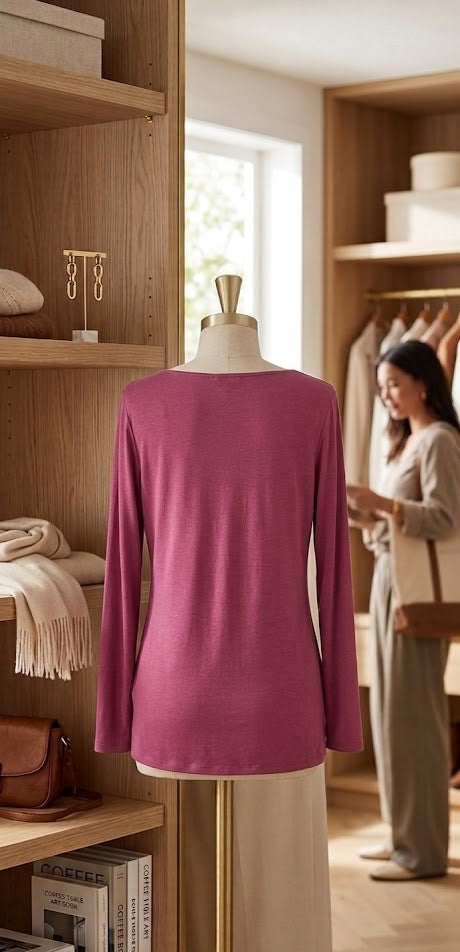 Kew Women’s Knot-Front Long Sleeve Blouse