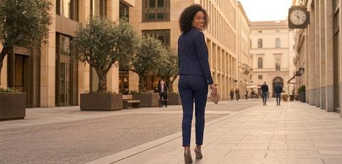 Oakridge Navy Blue Tailored Trousers