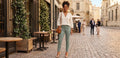 RealWoman Sage Green Cotton-Blend Trousers