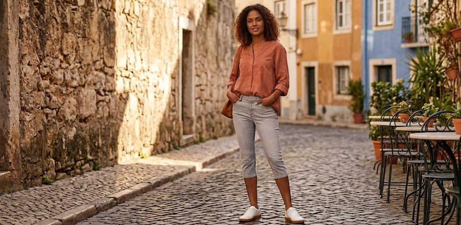 Skinny Network Grey Textured Stretch Pants
