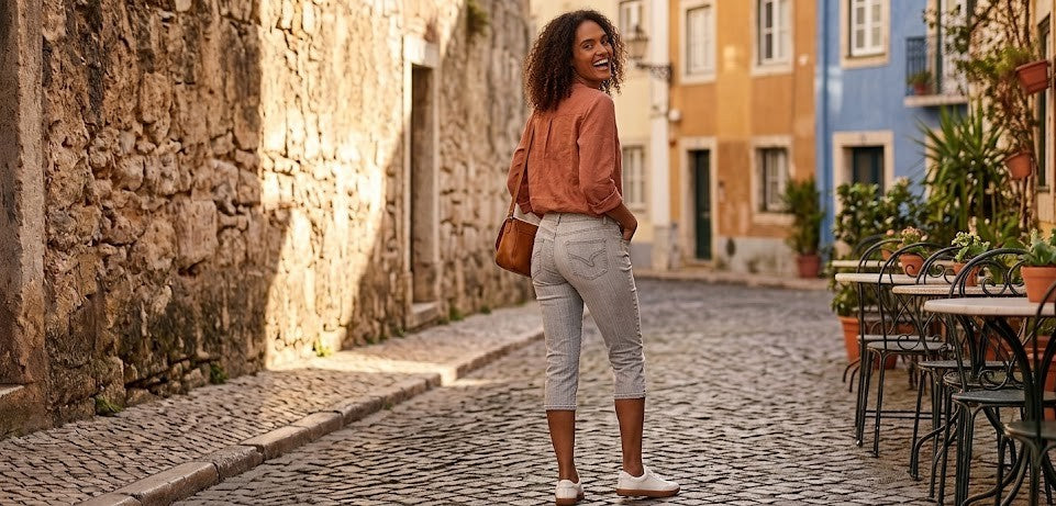 Skinny Network Grey Textured Stretch Pants