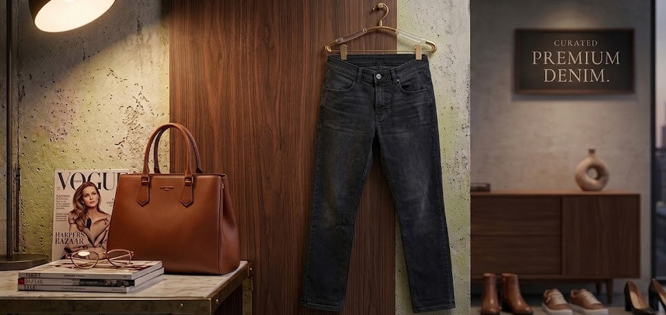 Premium Embroidered Back-Pocket Denim Jeans