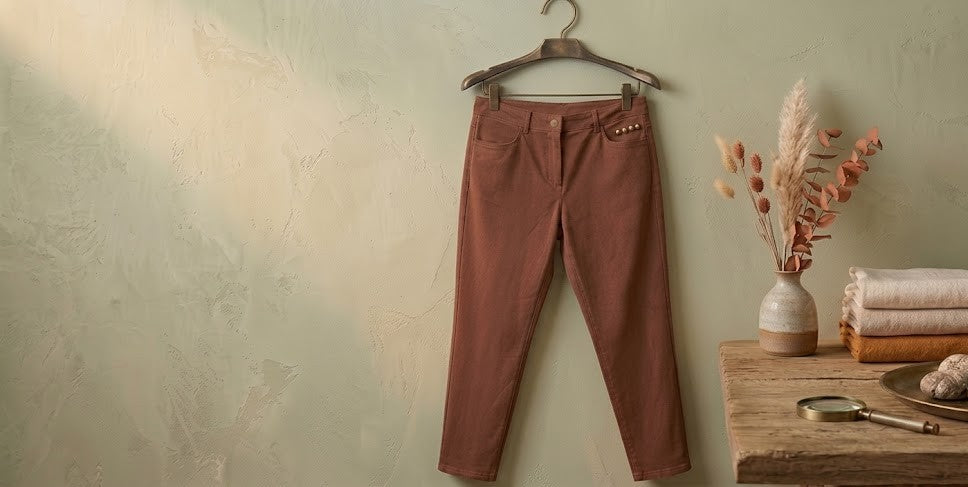 Love Denim Embellished Brown Pants