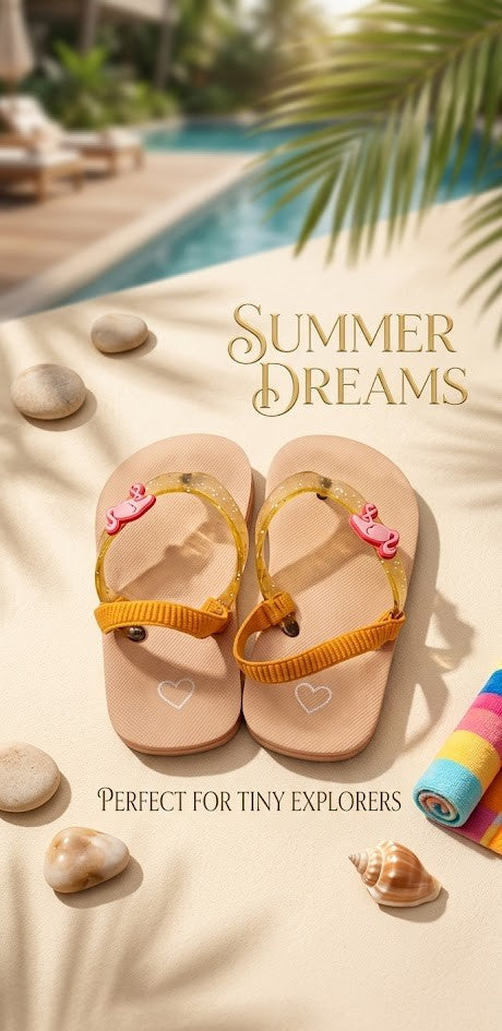 Real Kids Girls Flamingo Sandals – Size 7