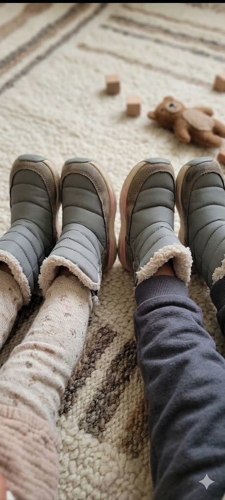 Cool Kids Toddler Unisex Winter Boots - Grey/Fleece