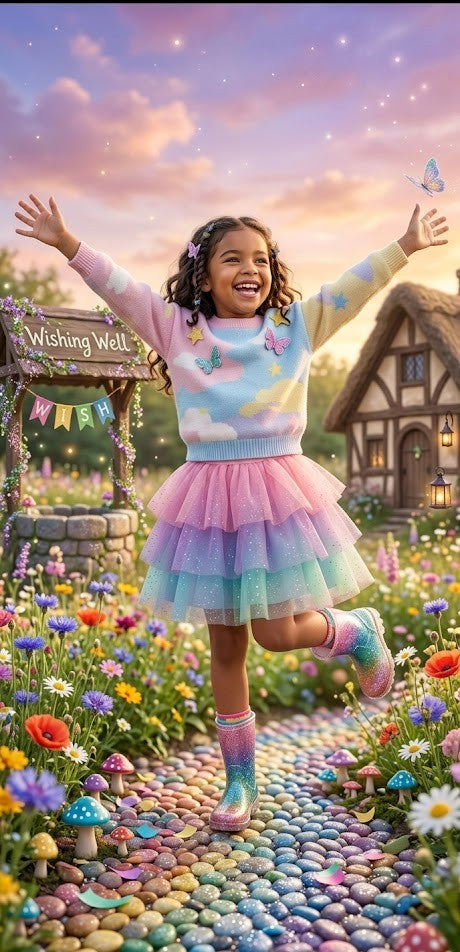 Sparkly Rainbow Glitter Rain Boots by Real Kids