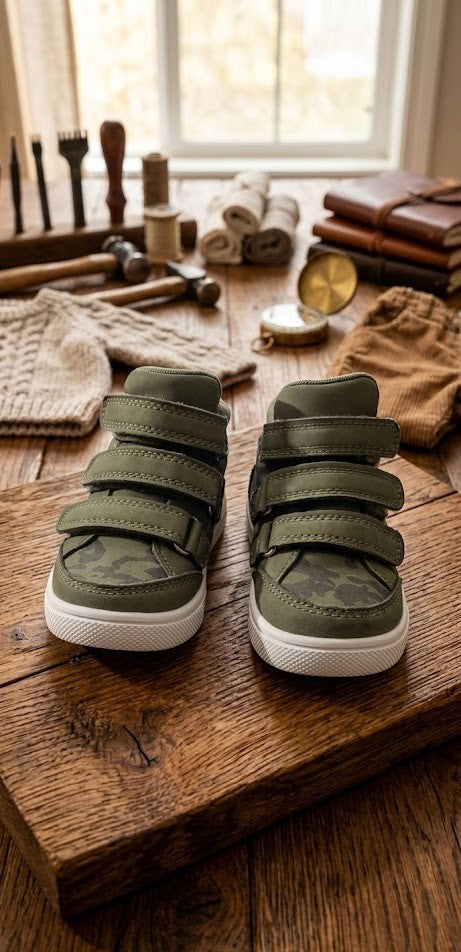Pre-Loved Toddler Boys' Olive Camo High-Top Sneakers - Size 6