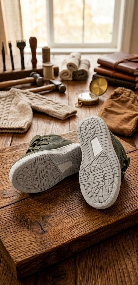 Pre-Loved Toddler Boys' Olive Camo High-Top Sneakers - Size 6