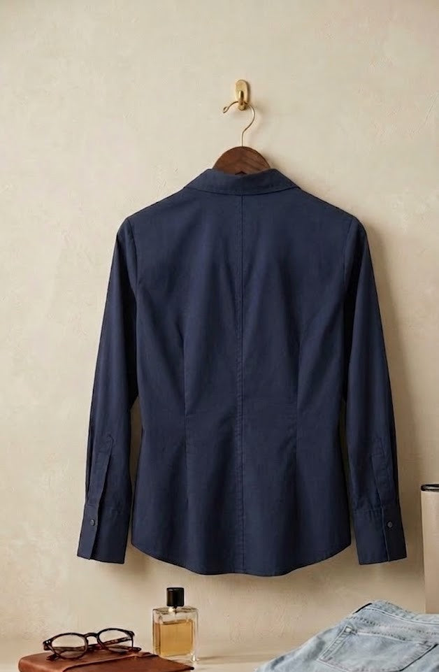 Woolworths Navy Long-Sleeve Blouse