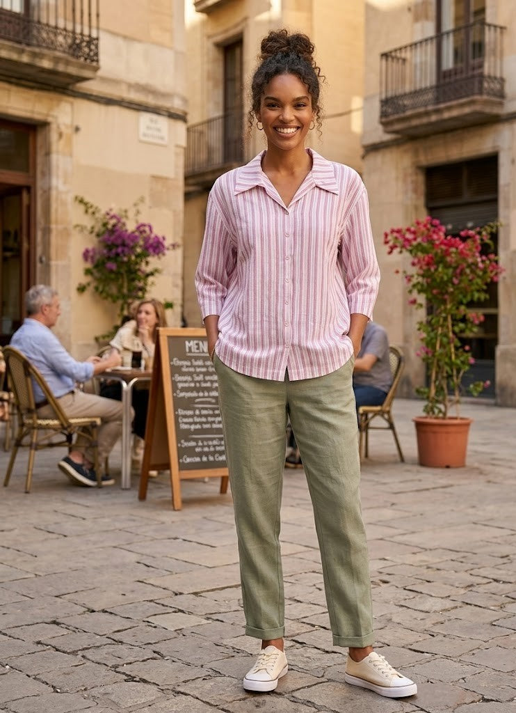 Debenhams Maine Striped Button-Up Blouse