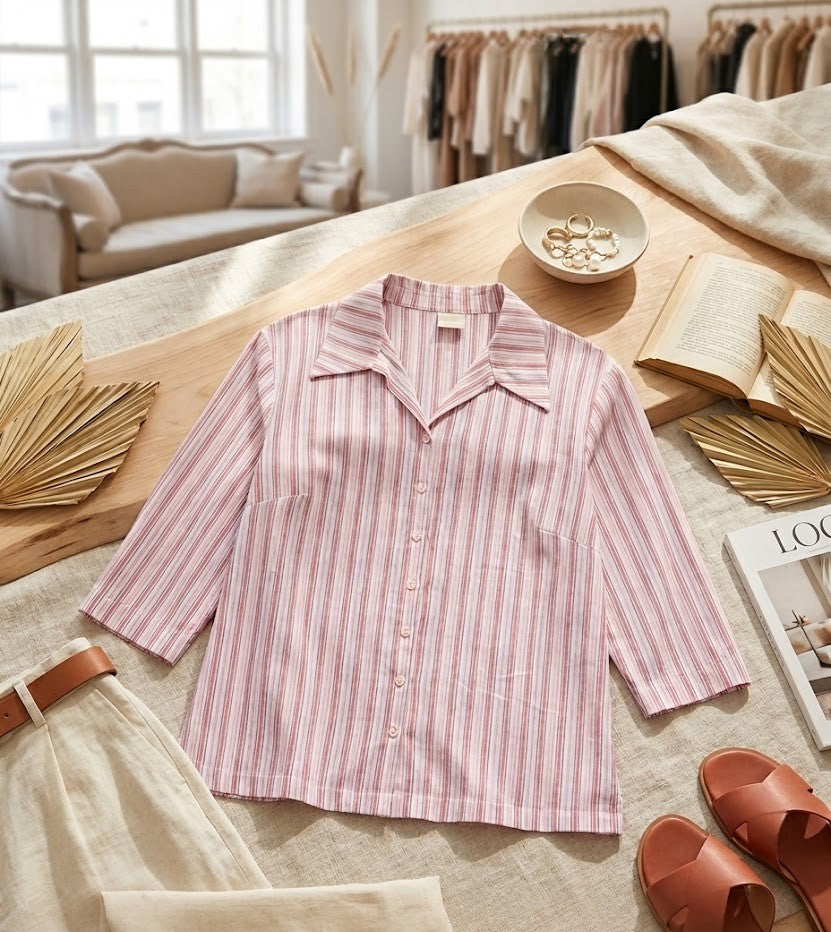 Debenhams Maine Striped Button-Up Blouse