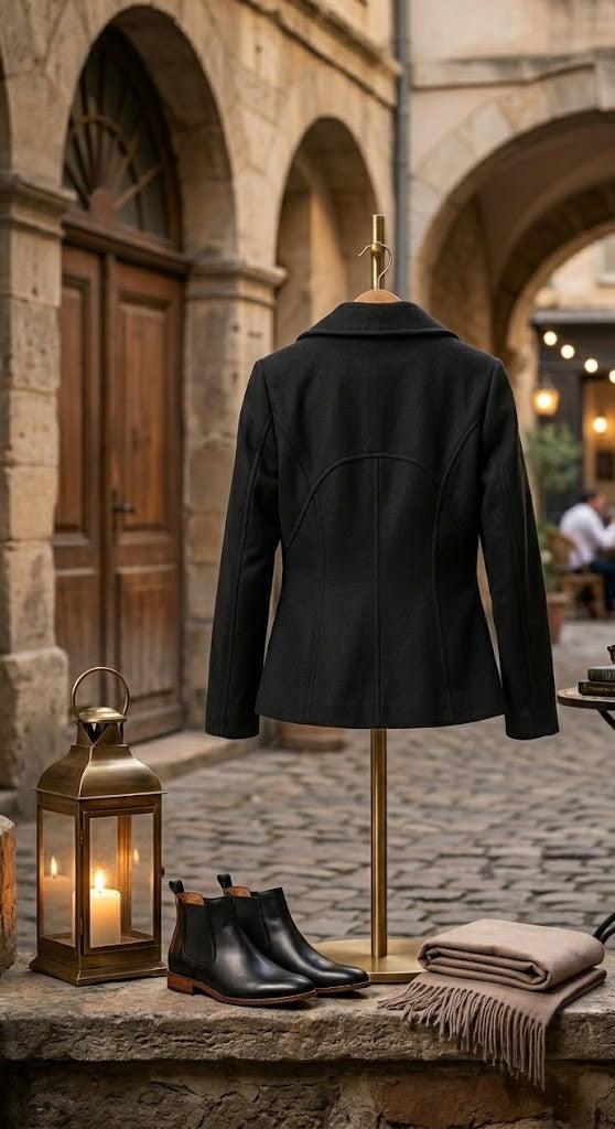 Classic Black Structure Coat by Truworths