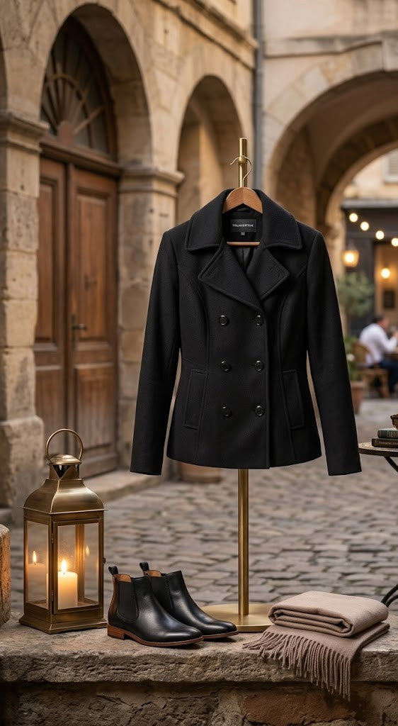 Classic Black Structure Coat by Truworths
