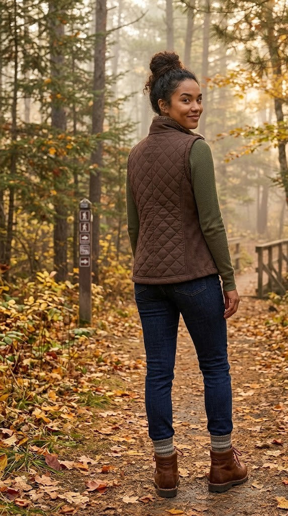Jeep Women's Quilted Fleece-Lined Vest
