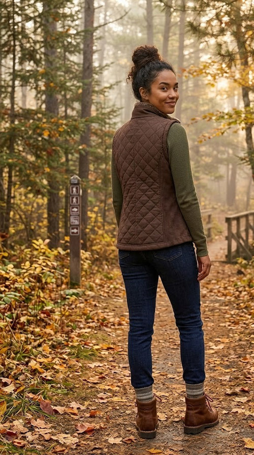 Jeep Women's Quilted Fleece-Lined Vest