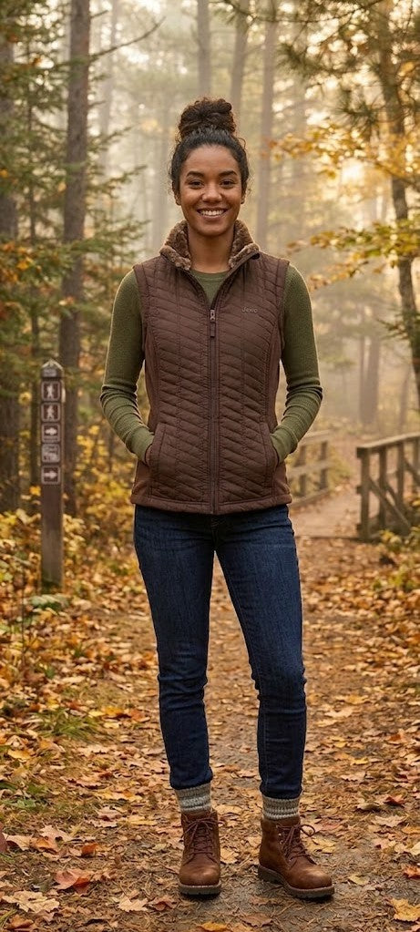 Jeep Women's Quilted Fleece-Lined Vest