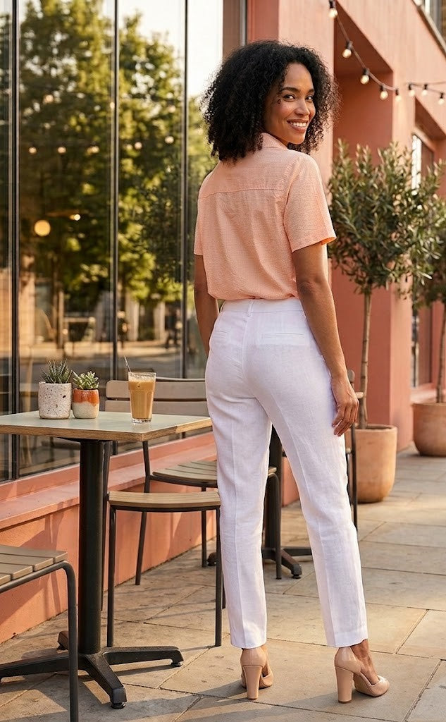 Woolworths Peach Cotton Blouse