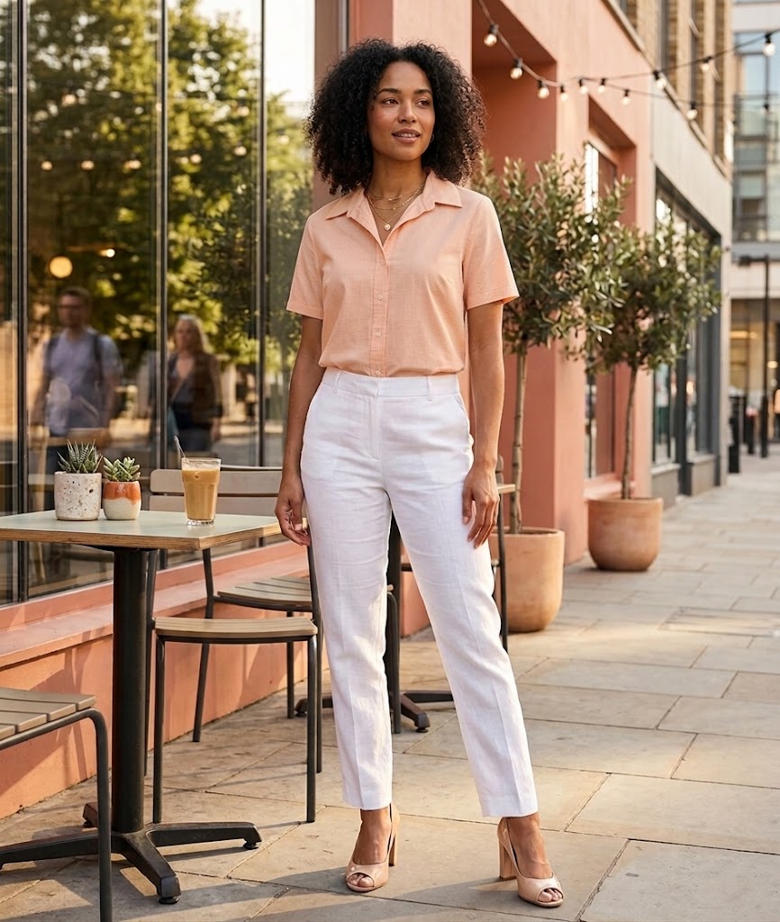 Woolworths Peach Cotton Blouse