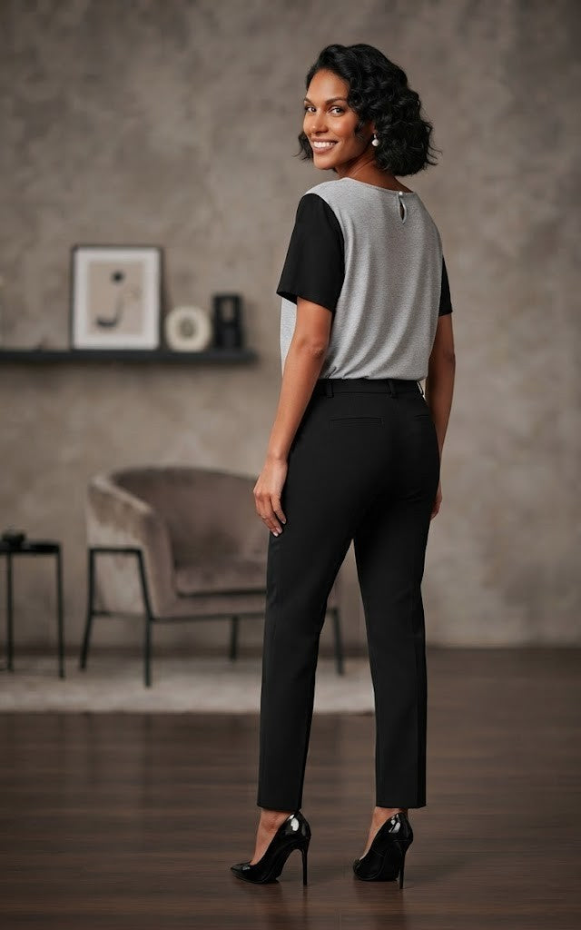Donatella Embellished Contrast-Sleeve Blouse