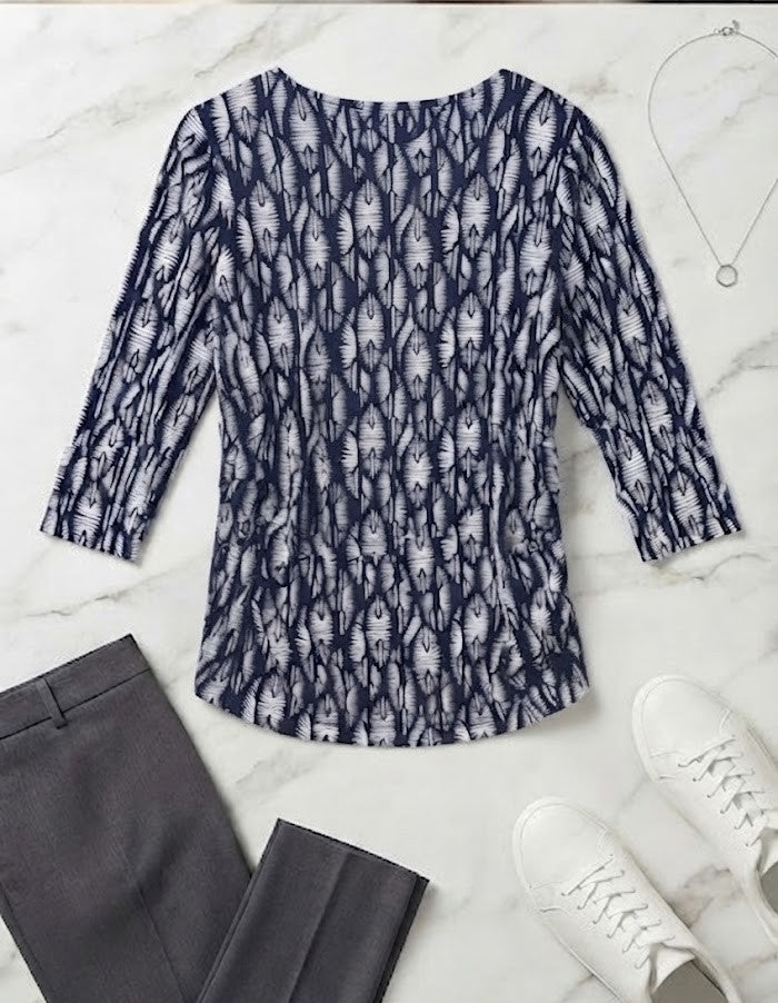 Edit Collection Patterned Ruched Blouse