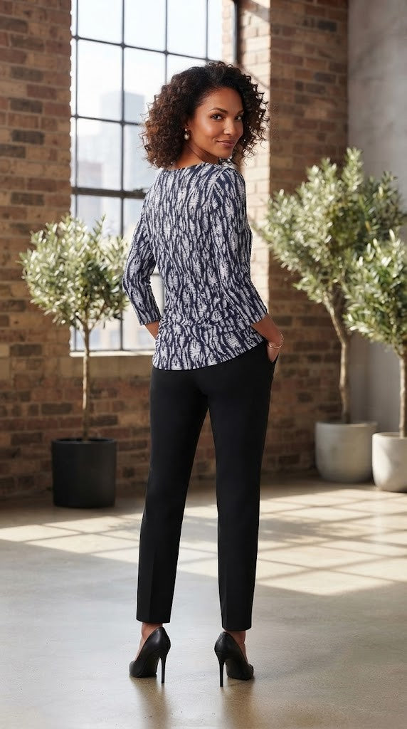 Edit Collection Patterned Ruched Blouse