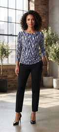 Edit Collection Patterned Ruched Blouse