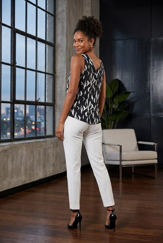Kelso Abstract Print Sleeveless Blouse