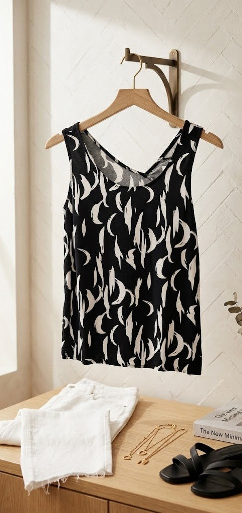 Kelso Abstract Print Sleeveless Blouse