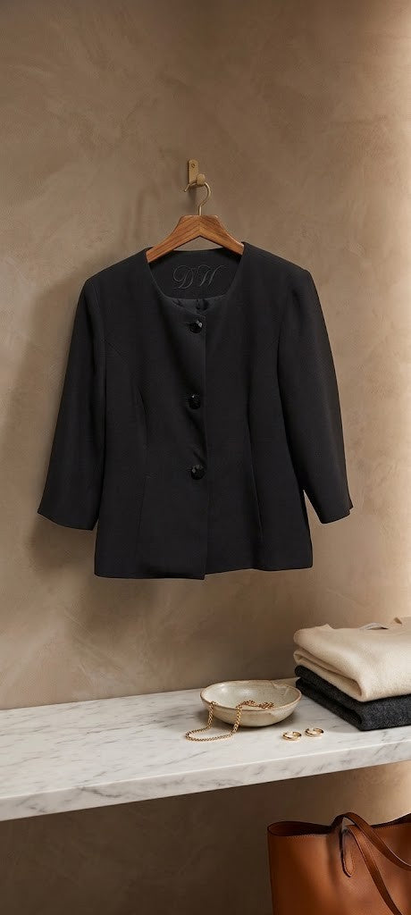Daniel Hechter Women's Tailored Jacket - Black - Size 36