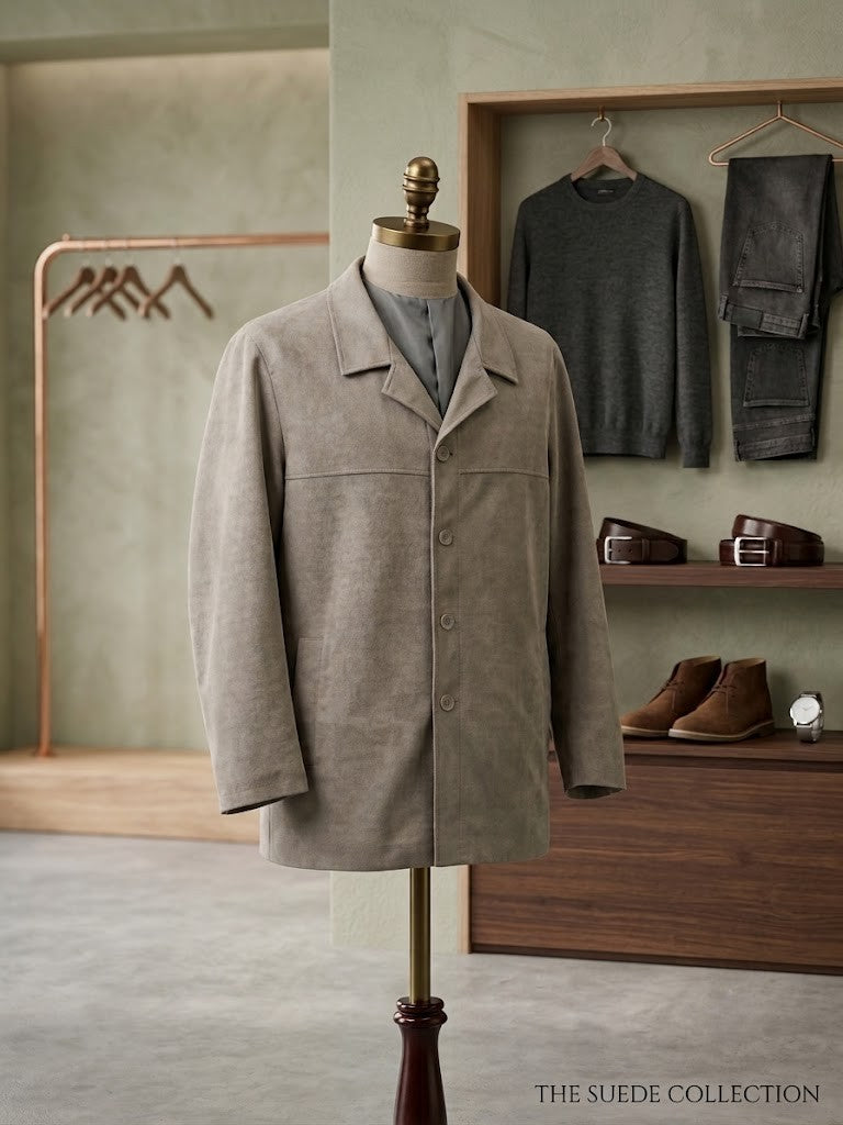 Woolworths Fine Tailoring Men's Suede-Look Jacket - Size Large (Excellent Condition)