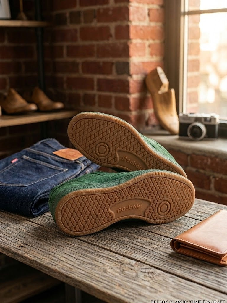 Reebok Classic Suede Sneakers – Forest Green – Size 9 (UK)
