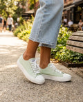 Pierre Cardin Mint Green Canvas Sneakers – Size 7, Excellent Condition