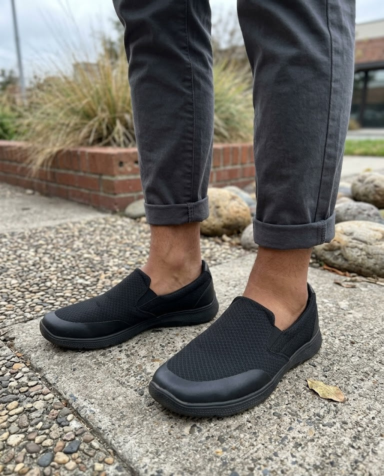 Men's Hush Puppies Casual Slip-On Shoes - Black - Size 14 - Good Condition