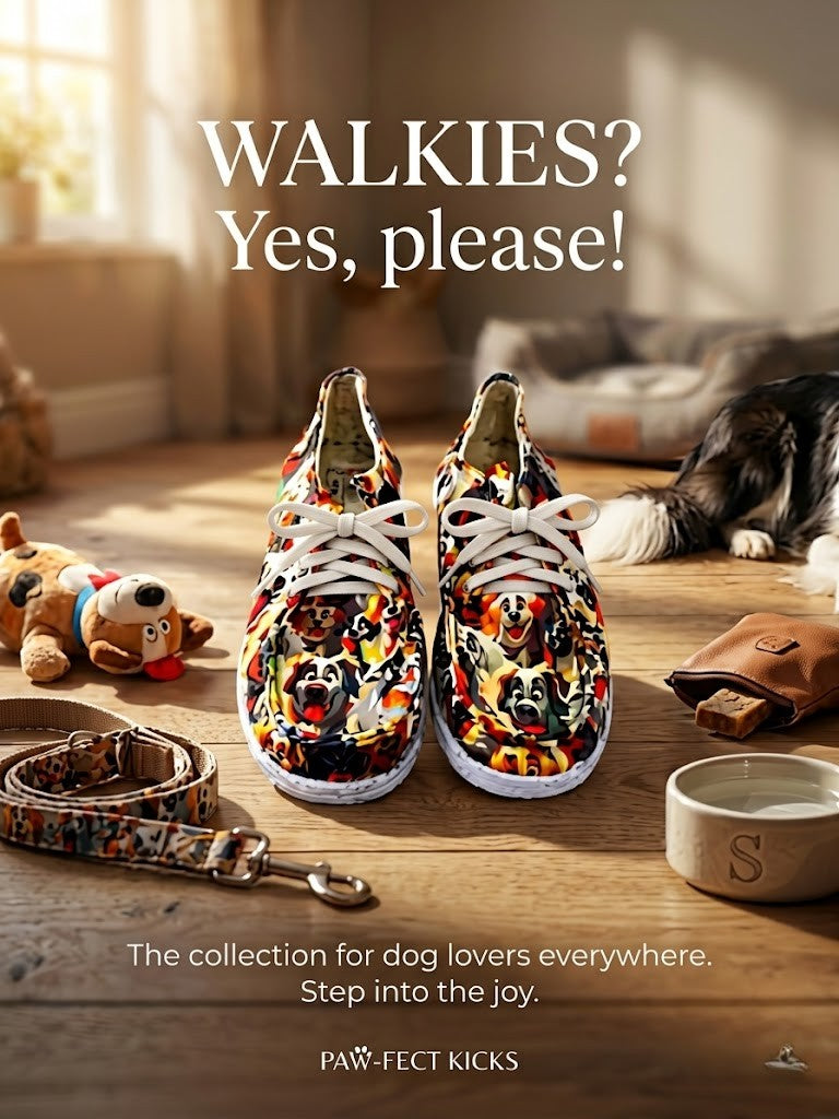 Paw-fect Kicks: One-of-a-Kind Dog Lover Sneakers – Size 39