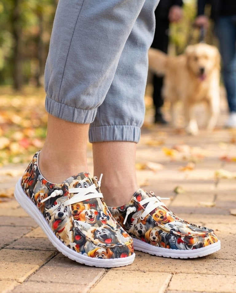 Paw-fect Kicks: One-of-a-Kind Dog Lover Sneakers – Size 39