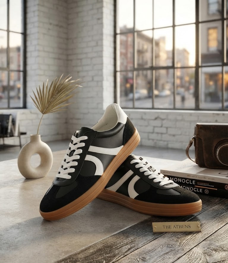Jet Unisex Casual Sneaker – Black & White, Size 8
