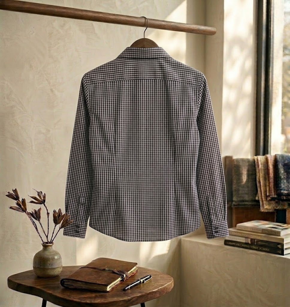 US Basic Small Checkered Blouse