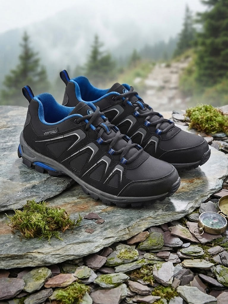 Seven Mile Men's Black & Blue Softshell Hiking Shoes – Size 14 (Excellent Condition)