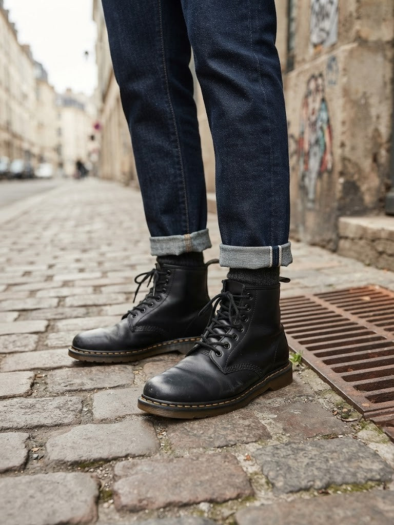 Rugged Urban Leather Combat Boots – Size 10 (Excellent Condition)