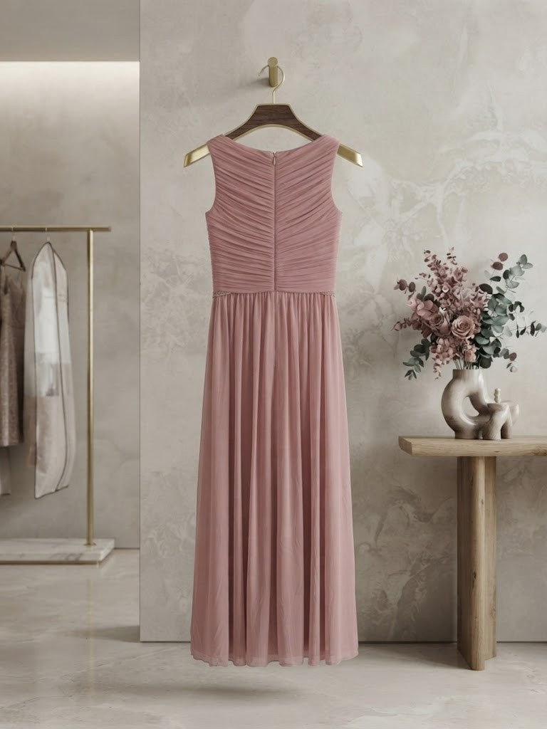 Errol Arendz Designer Dusty Pink Evening Dress with Matching Shawl – Size Large