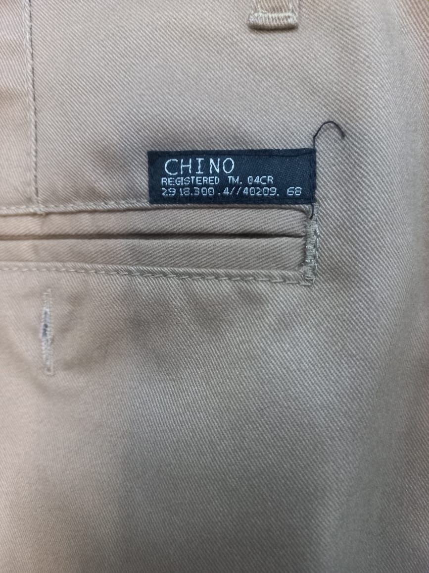 Men's Slim Fit Chino Pants - Khaki (36 Long)
