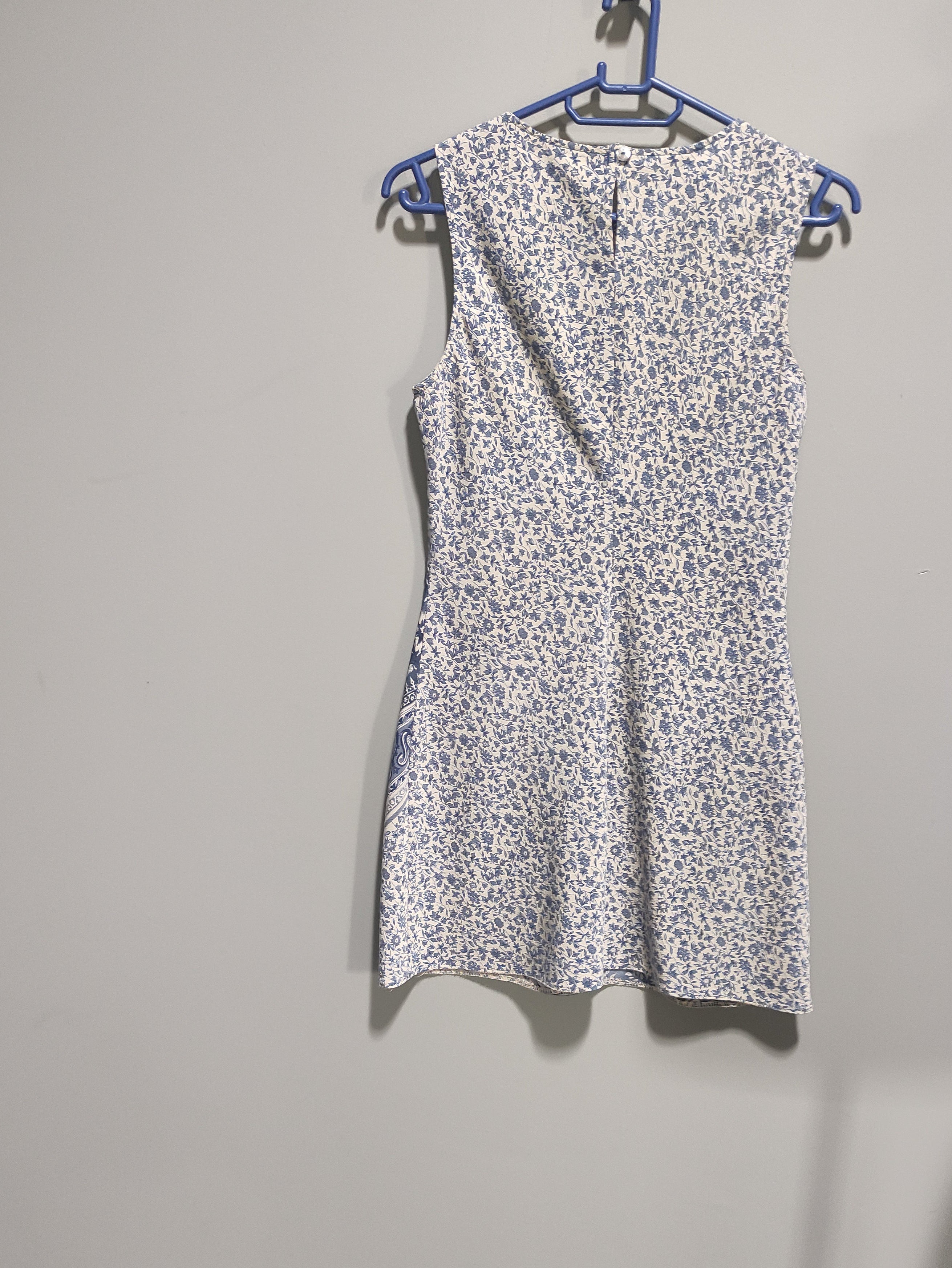 Truworths Blue & White Floral Sleeveless Mini Dress