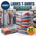 Traders Mystery Parcel: Ladies T-Shirts (Mixed Long & Short Sleeve) – 20 Items per Bag
