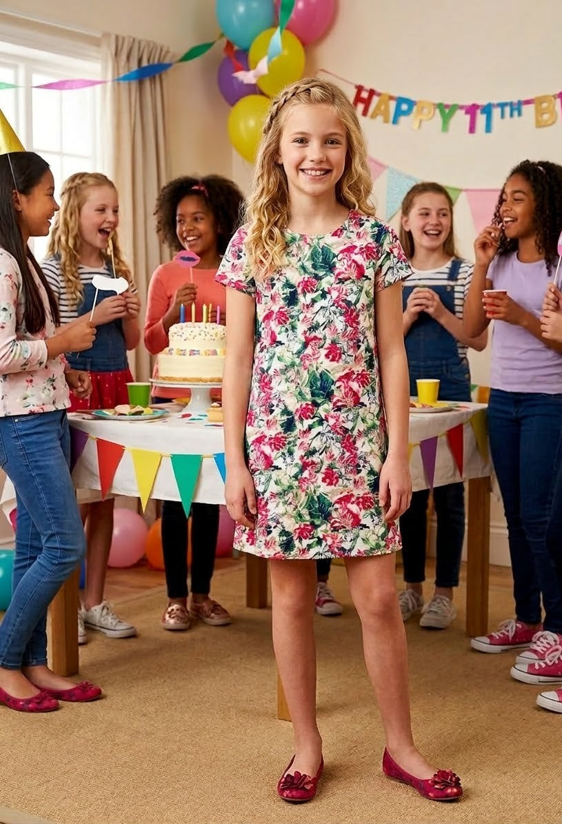 Girls' Party & Outing Dress (Size 11-12 Years)