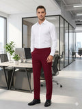 Men’s Executive  Trousers in Crimson Red – Premium Office Wear
