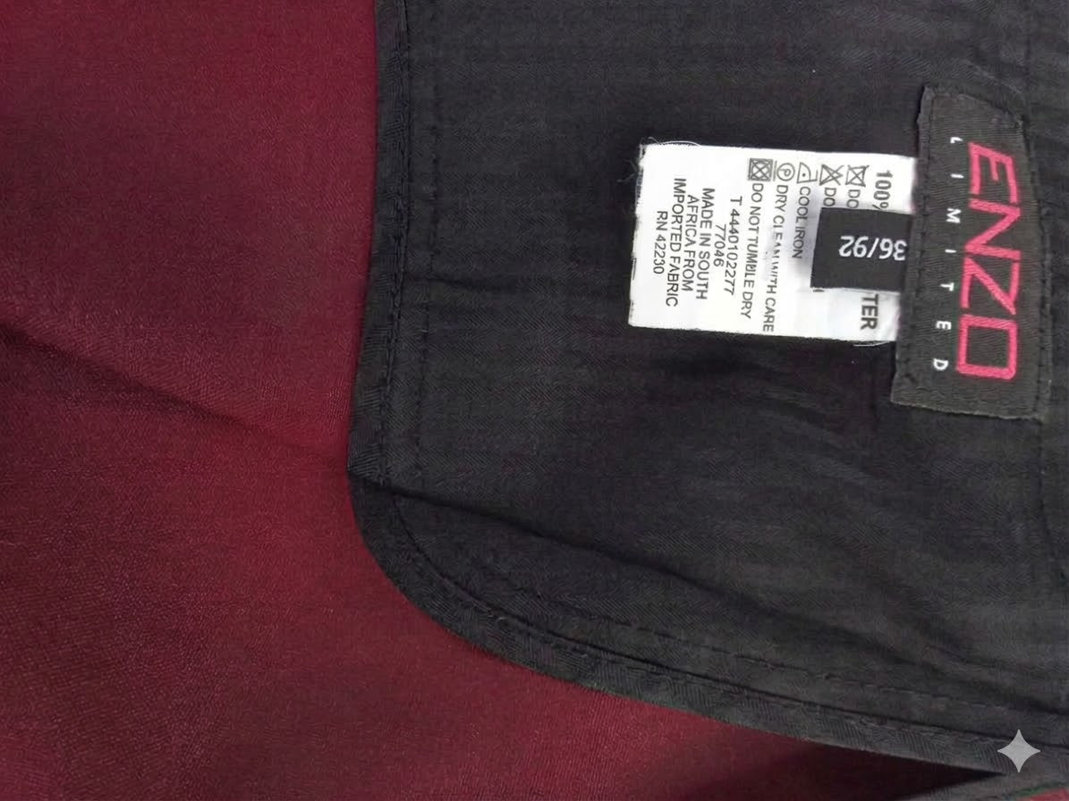 Men’s Executive  Trousers in Crimson Red – Premium Office Wear