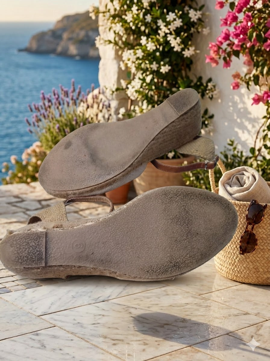 Timeless Elegance: Woolworths Canvas & Jute Espadrille Wedges