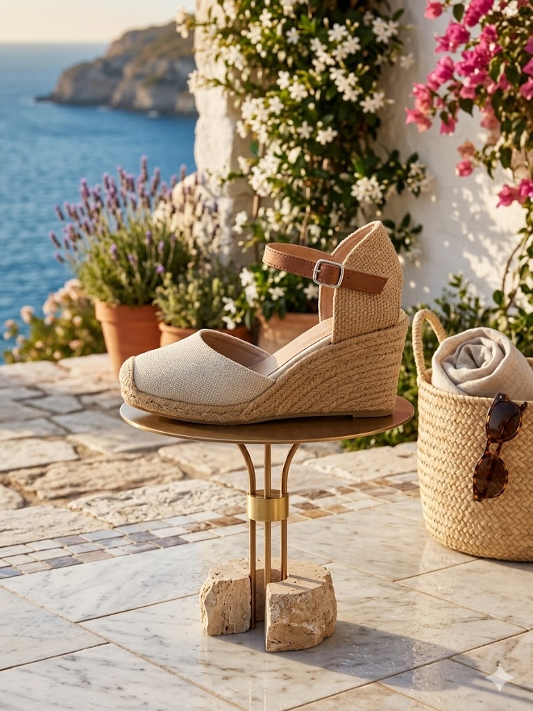 Timeless Elegance: Woolworths Canvas & Jute Espadrille Wedges