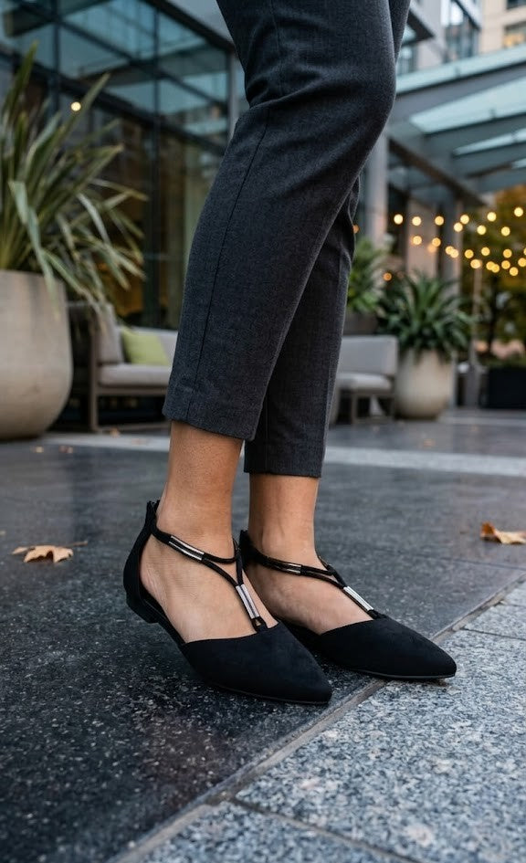 Elevate Your Style: Unreal Clothing T-Strap Pointed Flats