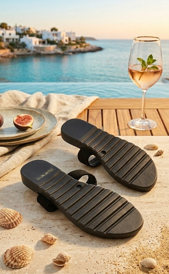 Step Into Style: Unreal Gold-Buckle Sandals